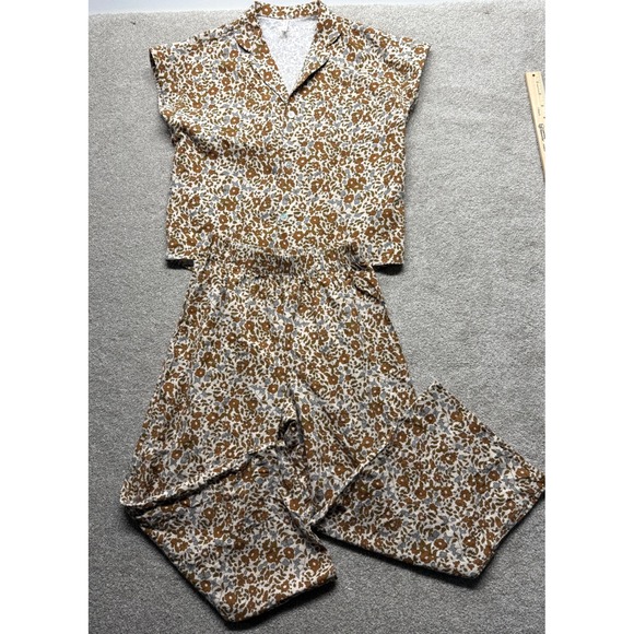 Rylee + Cru Other - Rylee Cru Floral Pajama Set Cotton Loungewear Top Pants XS
